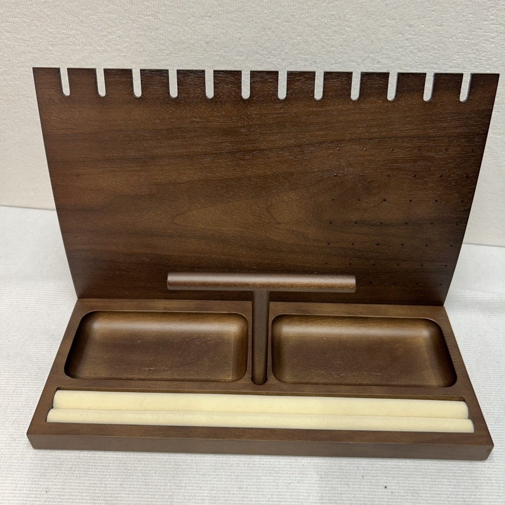 Wooden Jewelry Organizer, Jewelry Display Stand Necklace Holder for 12 Necklaces